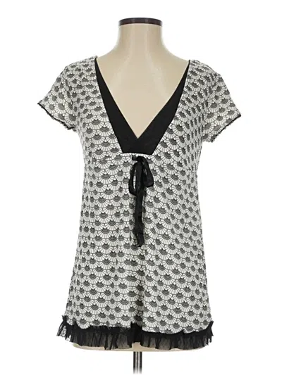 Pre-owned Tart Short Sleeve Blouse In Gray