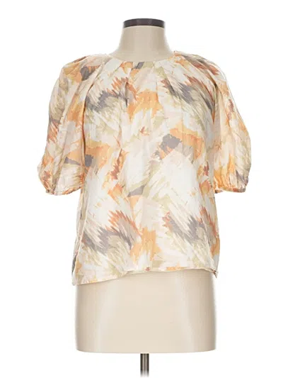 Pre-owned Tart Short Sleeve Blouse In Ivory