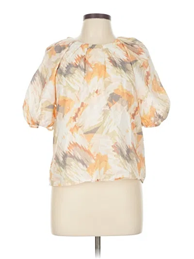 Pre-owned Tart Short Sleeve Blouse In White