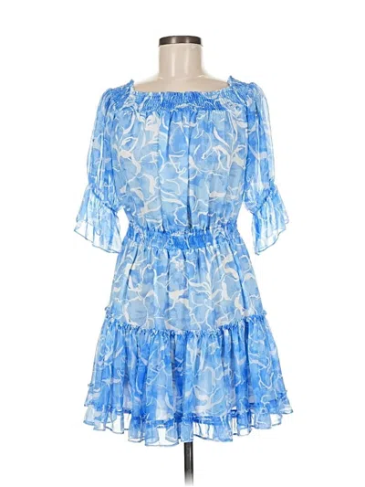 Pre-owned Tart Short Sleeve Top Blue Square Neckline Tops