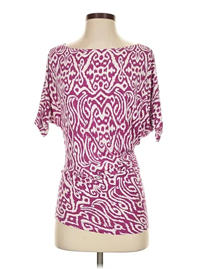 Pre-owned Tart Short Sleeve Top Purple Boatneck Tops