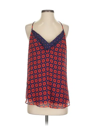 Pre-owned Tart Sleeveless Silk Top Orange Halter Neckline Tops