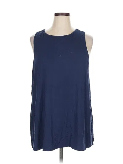 Pre-owned Tart Sleeveless Top Blue Halter Neckline Tops
