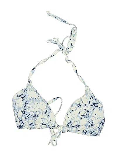 Pre-owned Tart Swimsuit Top Blue Print Pattern Swimwear