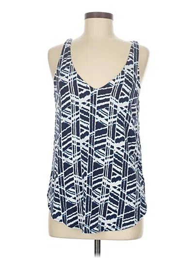 Pre-owned Tart Tank Top Blue Halter Neckline Tops
