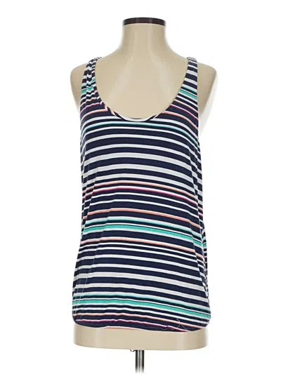 Pre-owned Tart Tank Top Blue Halter Neckline Tops