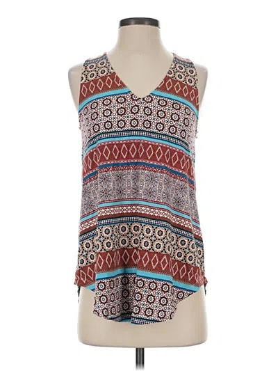 Pre-owned Tart Tank Top Blue Halter Neckline Tops