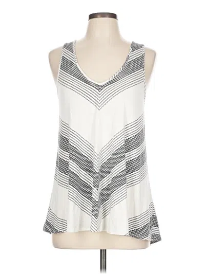 Pre-owned Tart Tank Top Silver Plunge Neckline Tops