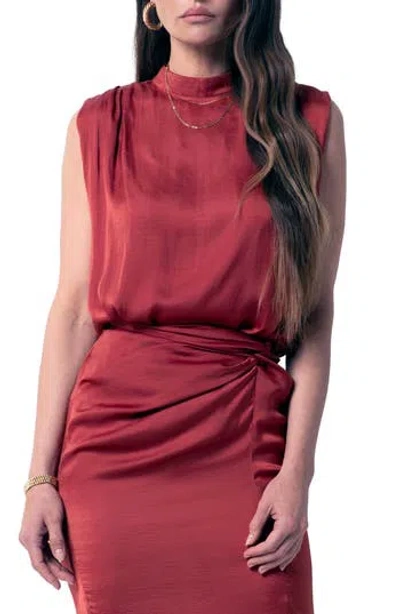 Tart Tierney Sleeveless Top In Chili Oil