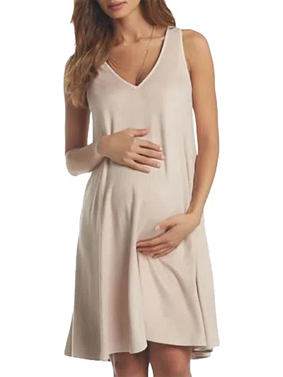 Tart Zandra Womens Faux Suede Maternity Mini Dress In Pink