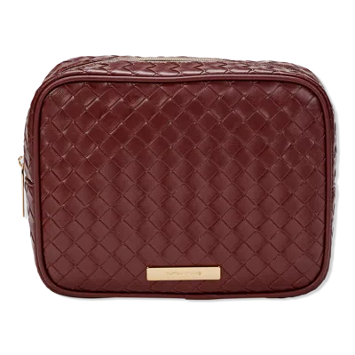 Tartan + Twine Burgundy Single Zip Organizer