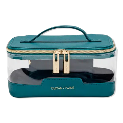 Tartan + Twine Transparent Teal Box Train Case