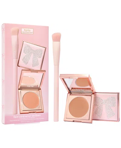 Tarte 2-piece Face Card Never Declines Cc Undereye & Brush Set In Medium-tan Peach