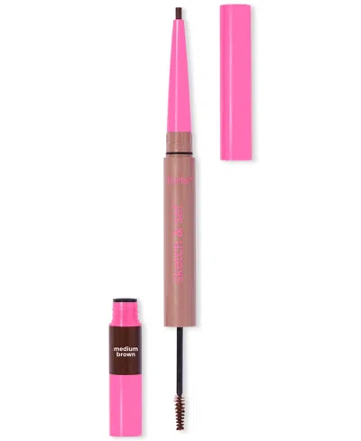Tarte Big Ego Sketch & Set Brow Pencil & Tinted Gel, Travel Size In Brown