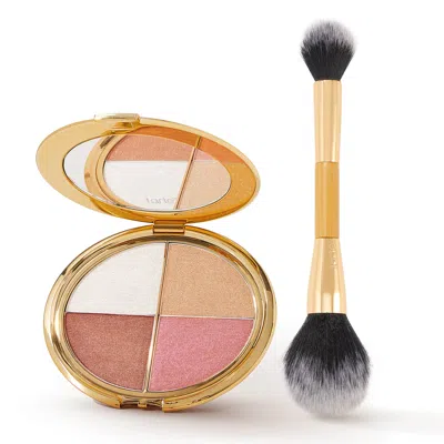 Tarte Cosmetics Glow Wardrobe Highlighting Eye & Cheek Palette & Brush In Multi