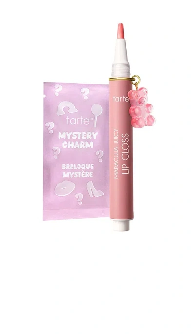 Tarte Maracuja Juicy Lip Plumping Peptide Gloss With Charm Strawberry Milk 0.1 Fl. Oz./net 3 ml In Transparent