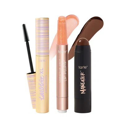 Tarte Maracuja Juicy Lip Shimmer, Xl Tubing Mascara And Bronzer Stick Trio In White