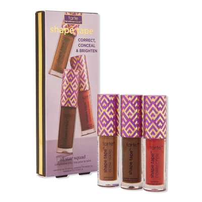 Tarte Shape Tape All Star Squad Complexion Trio - 60n Mahogany / Moonbeam / Red