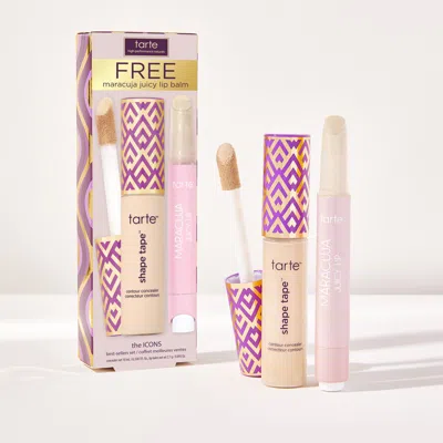 Tarte The Icons Shape Tapeâ?¢ Concealer + Maracuja Juicy Lip Balm Best-sellers Set In White