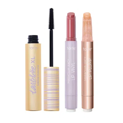 Tarte Â?¢ Maracuja Juicy Lip Vinyl, Shimmer Glass And Xl Tubing Mascara Set In White