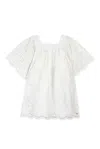Tartine Et Chocolat Floral-embroidered Dress In White