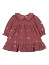 Tartine Et Chocolat All-over Floral Embroidered Dress In Red