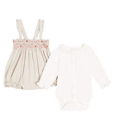 Tartine Et Chocolat Baby Set Aus Body Und Latzhose In Beige