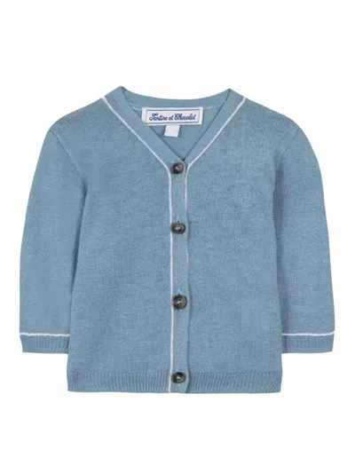 Tartine Et Chocolat Baby Boy's & Little Boy's V-neck Cardigan In Blue