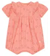 Tartine Et Chocolat Baby Broderie Anglaise Playsuit In Peche