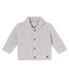 Tartine Et Chocolat Baby Cable-knit Wool Cardigan In Gray
