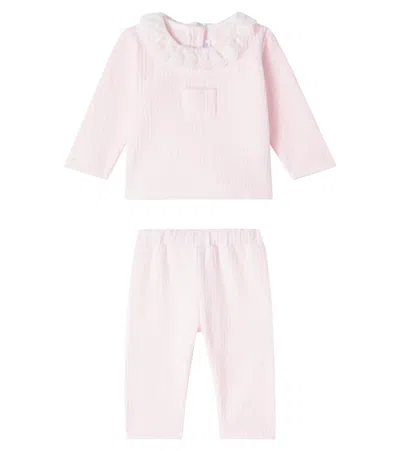 Tartine Et Chocolat Baby Cotton-blend Sweater And Pants Set In Pink