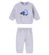 Tartine Et Chocolat Baby Cotton Jersey Tracksuit In Blue