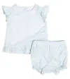 Tartine Et Chocolat Baby Cotton Top And Shorts Set In Multicoloured