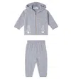 Tartine Et Chocolat Baby Embroidered Wool And Cashmere Tracksuit In Gray