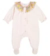 Tartine Et Chocolat Baby Floral Cotton Onesie In Rose Pale