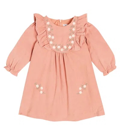 Tartine Et Chocolat Baby Floral Embroidered Cotton Dress In Pink
