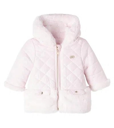 Tartine Et Chocolat Baby Hooded Puffer Jacket In Pink