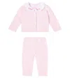 Tartine Et Chocolat Baby Knitted Cardigan And Pants Set In Pink