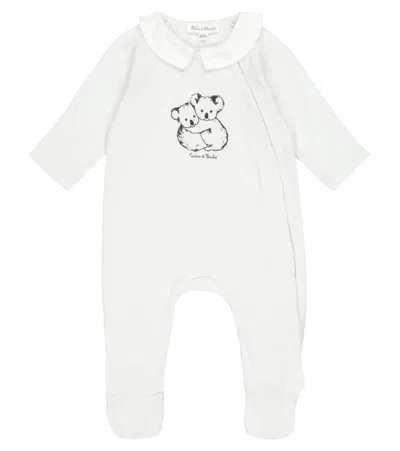 Tartine Et Chocolat Baby Printed Cotton-blend Onesie In Bleu Ciel