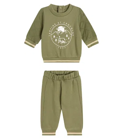 Tartine Et Chocolat Baby Jogginganzug Aus Baumwolle In Green