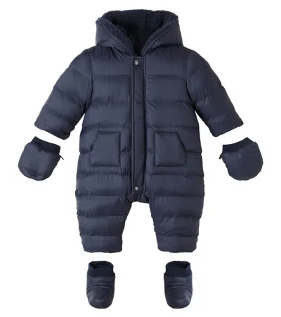 Tartine Et Chocolat Baby Quilted Onesie In Blue