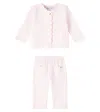 Tartine Et Chocolat Baby Scalloped Top And Pants Set In Pink