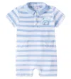 Tartine Et Chocolat Baby Striped Cotton-blend Terry Playsuit In Blue