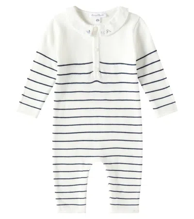 Tartine Et Chocolat Baby Striped Cotton Onesie In White