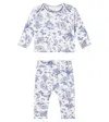 Tartine Et Chocolat Baby Toile De Jouy Cotton Pajamas In Blue