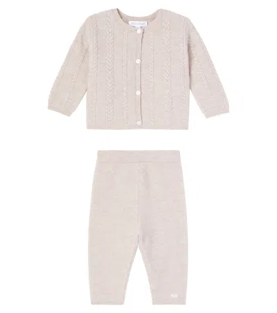 Tartine Et Chocolat Baby Wool And Cashmere Sweater And Pants Set In Gray
