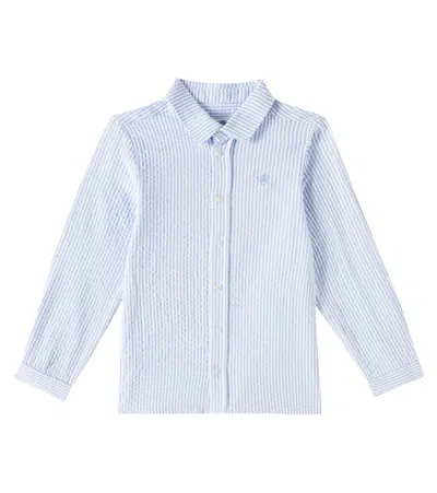 Tartine Et Chocolat Kids' Hemd Aus Seersucker In Blau