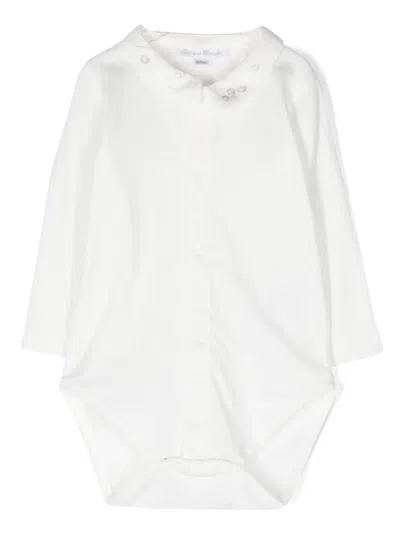 Tartine Et Chocolat Babies' Bib-collar Cotton Body In White