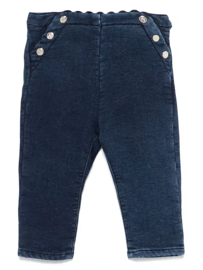 Tartine Et Chocolat Babies' Bleach-wash Trousers In Blue