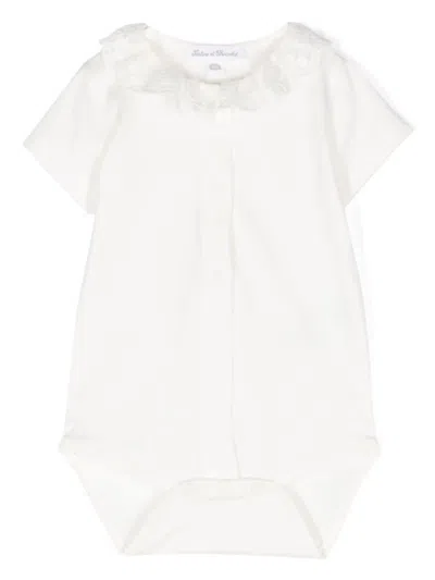 Tartine Et Chocolat Babies' Body Con Ricamo In White